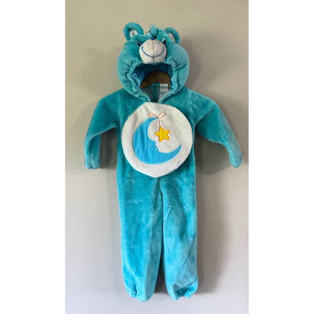 Care Bears Bedtime Bear Costume Plush Turquoise Jumpsuit 3T-4T Vintage Y2K